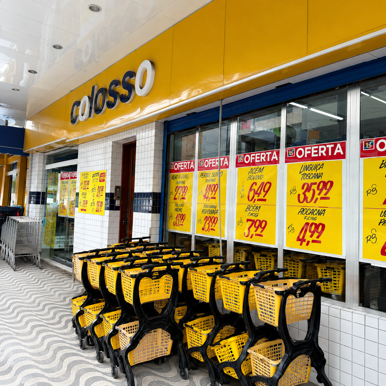 Fachada do Supermercado Colosso Pompéia
